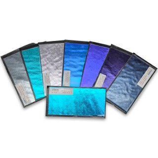 Набор дихроичного стекла для фьюзинга CBS Dichroic CRINKLIZED COE 96 на черной основе (1 шт)