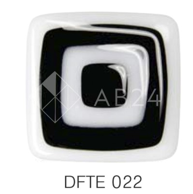 Фьюзинг квадрат DFTE 022 бело-черного цвета, 4 см