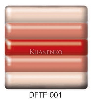 Фьюзинг квадрат DFTF 001 красно-розового цвета, 6 см