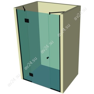 Душевая дверь с доборами DK-108P в опорном профиле