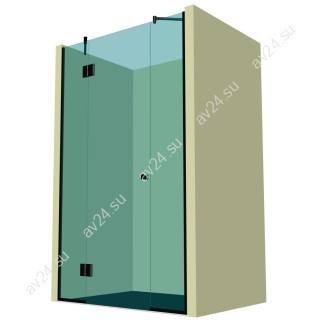 Душевая дверь с доборами DK-108P в опорном профиле