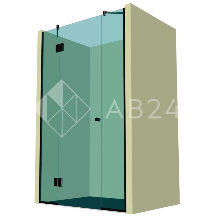 Душевая дверь с доборами DK-108P в опорном профиле