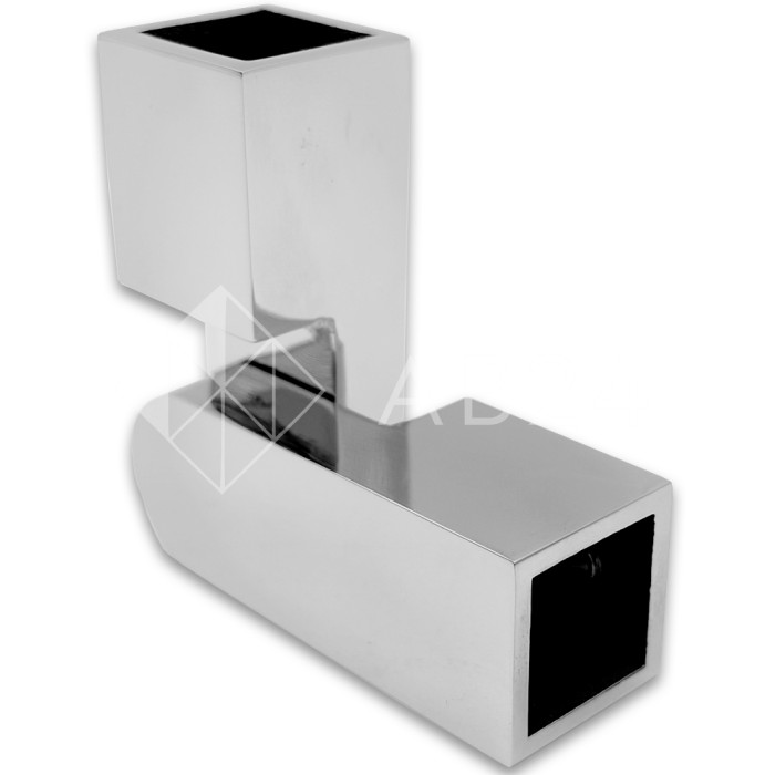 Соединитель FDC-57 трубы 15х15 регулируемый 90°-180°, нержавейка/полированный