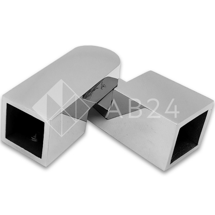 Соединитель FDC-57 трубы 15х15 регулируемый 90°-180°, нержавейка/полированный