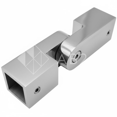 Соединитель FDC-57 трубы 15х15 регулируемый 90°-180°, нержавейка/полированный