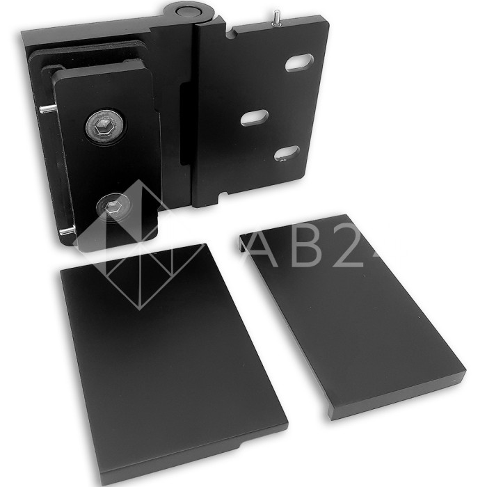 Петля Майя FDP-172 стена-стекло, открывание 90° внутрь, латунь/черный