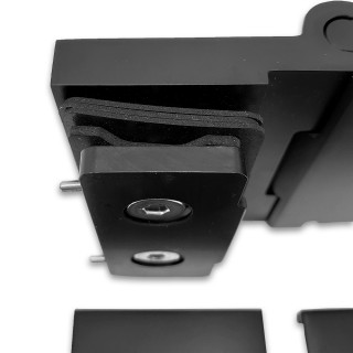 Петля Майя FDP-172 стена-стекло, открывание 90° внутрь, латунь/черный