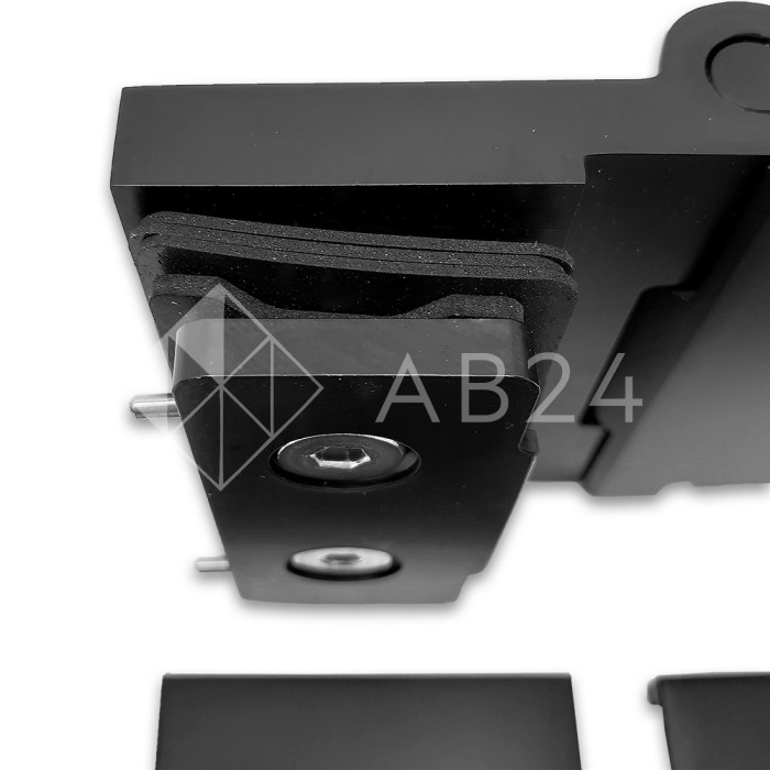 Петля Майя FDP-172 стена-стекло, открывание 90° внутрь, латунь/черный