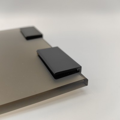 Полкодержатель FDA-21 для стекла и зеркала 8-10 мм, цинк/черный