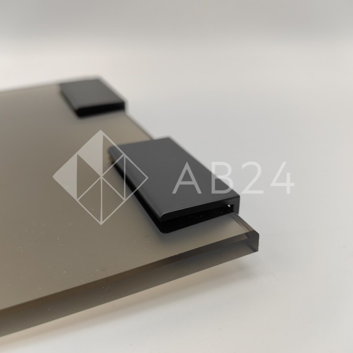 Полкодержатель FDA-21 для стекла и зеркала 8-10 мм, цинк/черный