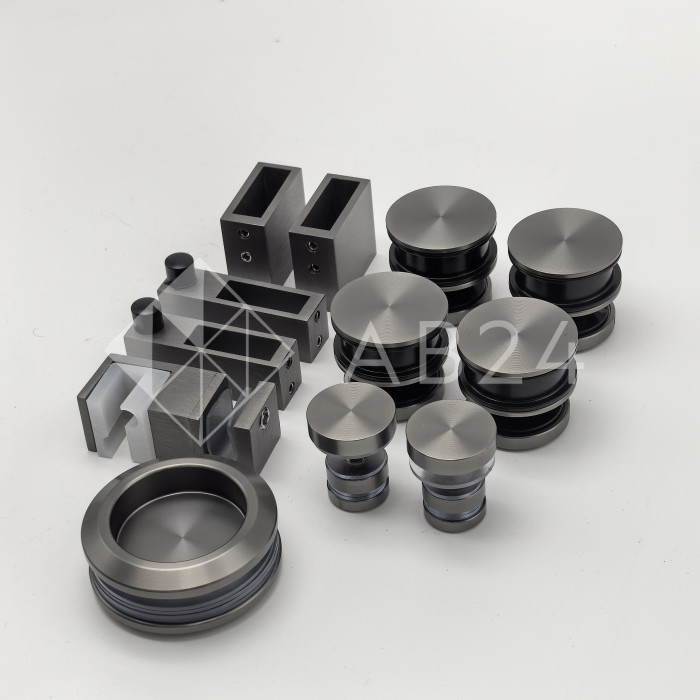 Раздвижная система Альфа α FDS-5, с двойной направляющей, нержавейка/оружейная сталь