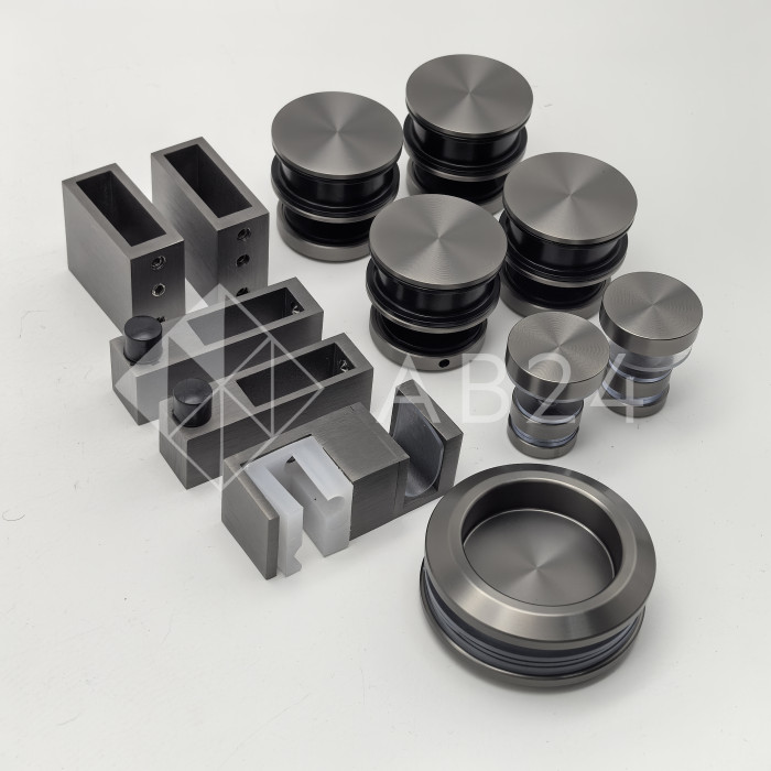 Раздвижная система Альфа α FDS-5, с двойной направляющей, нержавейка/оружейная сталь