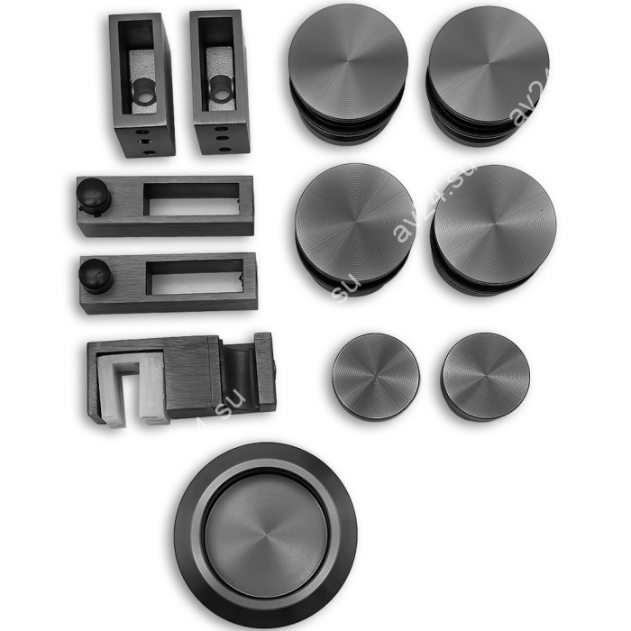 Раздвижная система Альфа α FDS-5, с двойной направляющей, нержавейка/оружейная сталь