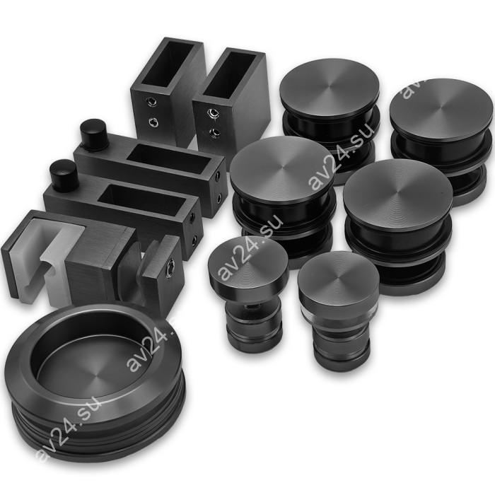 Раздвижная система Альфа α FDS-5, с двойной направляющей, нержавейка/оружейная сталь