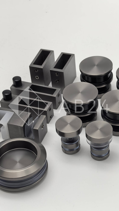 Раздвижная система Альфа α FDS-5, с двойной направляющей, нержавейка/оружейная сталь