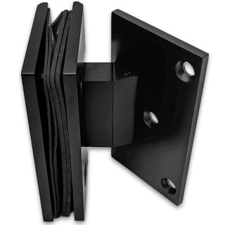 Петля Альфа α FDP-16 стена-стекло 135°, нержавейка/черный