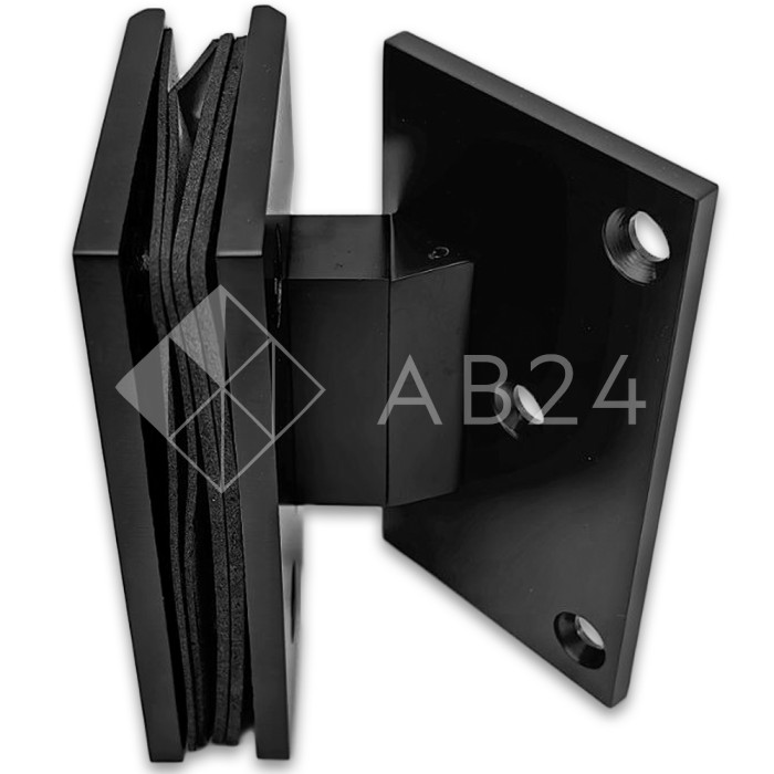 Петля Альфа α FDP-16 стена-стекло 135°, нержавейка/черный