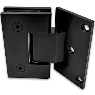 Петля Альфа α FDP-16 стена-стекло 135°, нержавейка/черный