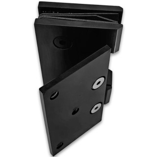 Петля Альфа α FDP-16 стена-стекло 135°, нержавейка/черный