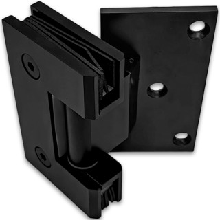 Петля Альфа α FDP-16 стена-стекло 135°, нержавейка/черный