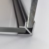Угловой опорный профиль 90° FDPA-57.3  для стекла 8 мм, 19х19х12,5х1,75 мм, длина 3 м, алюминий/черный