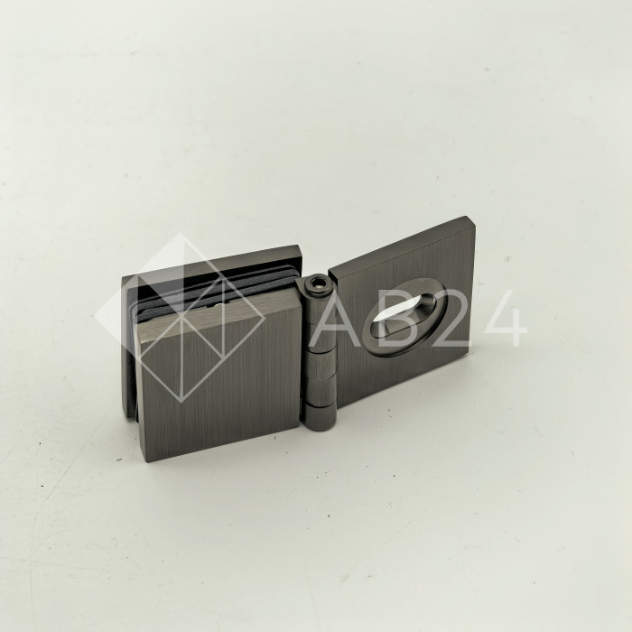 Коннектор для стекла Пегас FDK-100, 45х45 мм стена-стекло 0°-180°, латунь/оружейная сталь