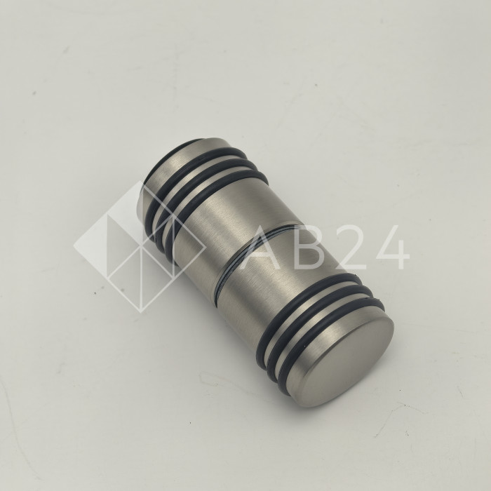 Ручка кноб Йота FDR-141 с одним резиновым торцом, алюминий/матовый