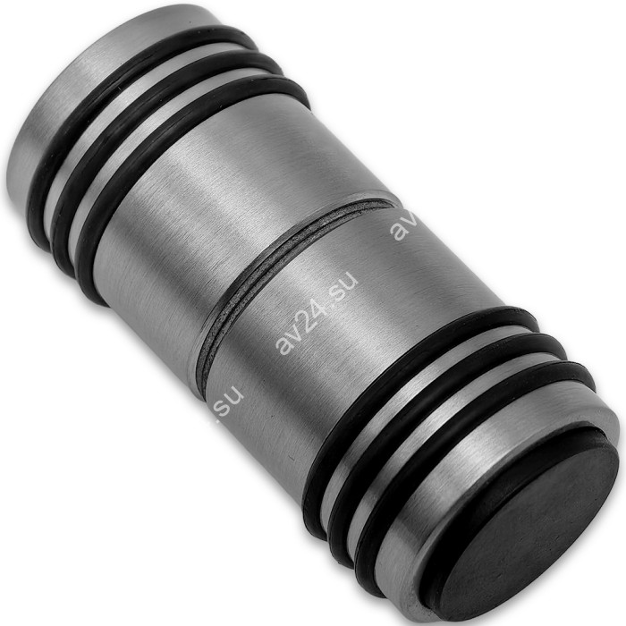 Ручка кноб Йота FDR-141 с одним резиновым торцом, алюминий/матовый