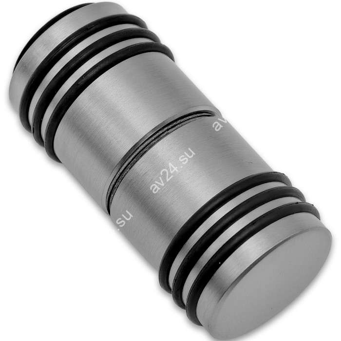 Ручка кноб Йота FDR-141 с одним резиновым торцом, алюминий/матовый