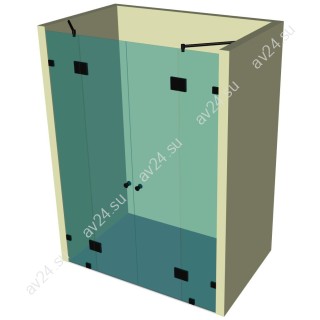 Душевые двери с доборами DK-109К на коннекторах