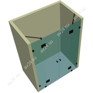 Душевые двери с доборами DK-109К на коннекторах