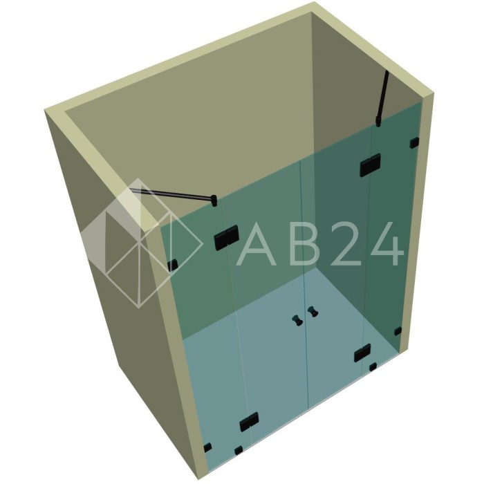 Душевые двери с доборами DK-109К на коннекторах