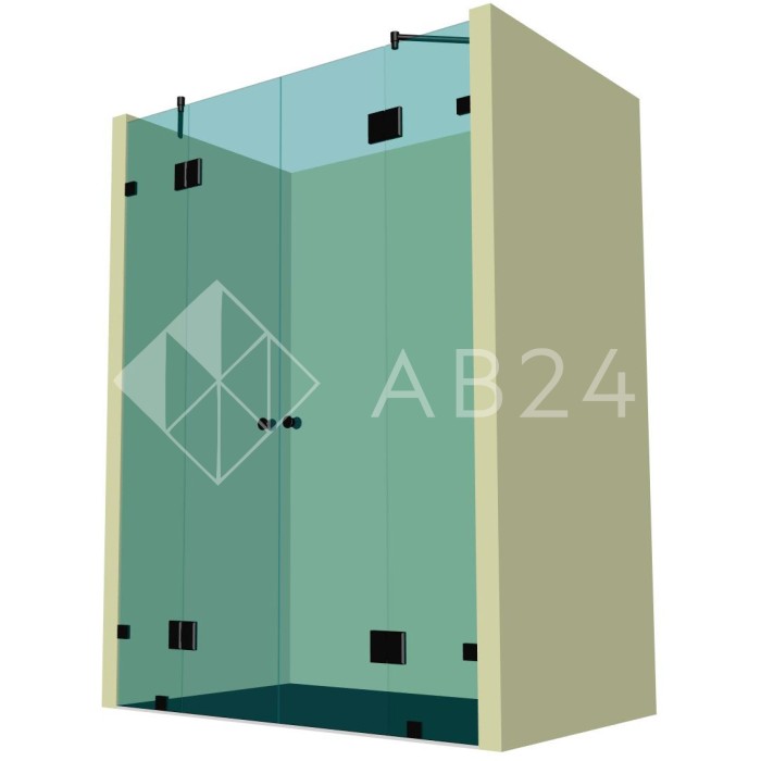 Душевые двери с доборами DK-109К на коннекторах