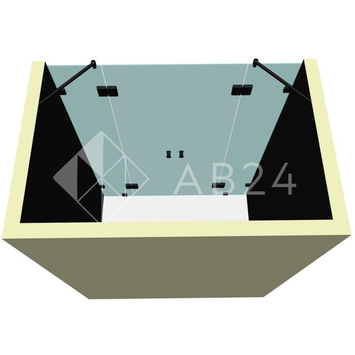 Душевые двери с доборами DK-109К на коннекторах