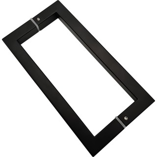 Ручка скоба FDR-71, 19х19х220х1.0 мм, нержавейка/черный