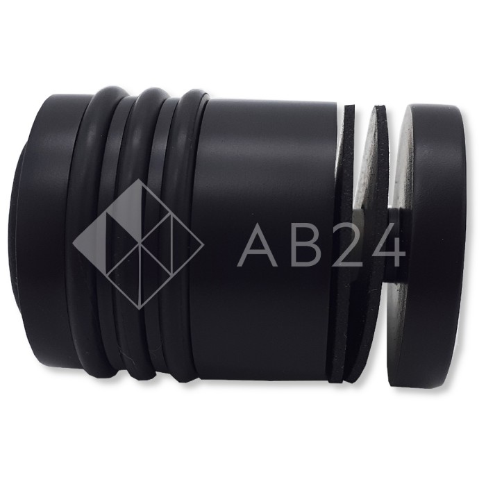 Ручка кноб Йота FDR-142 с резиновым торцом (односторонняя), латунь/черный