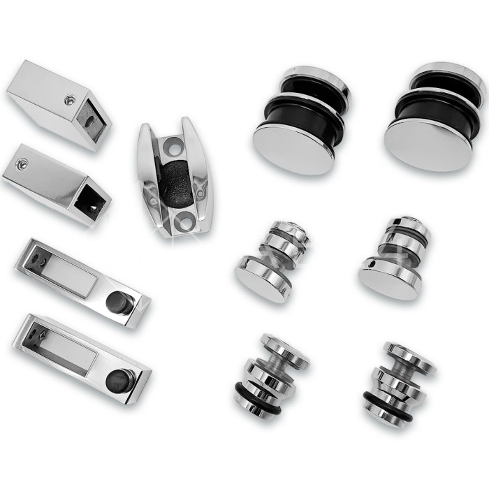 Раздвижная система Альфа α FDS-6 без ручки, нержавейка/полированный