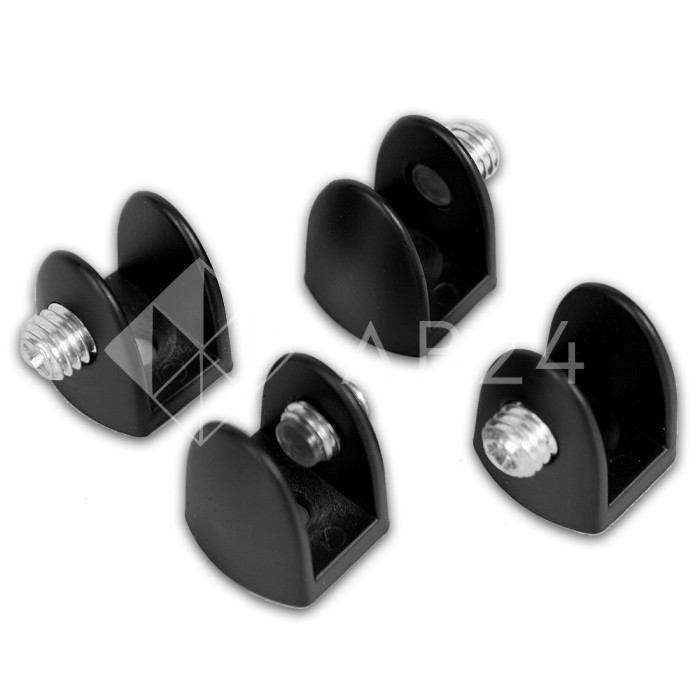 Полкодержатель FDA-30 для стекла и зеркала 8-10 мм, цинк/черный