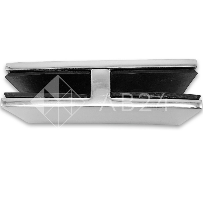 Крепление стекла FKK-200, 95х45 мм стекло-стекло 180°, нержавейка/полированный