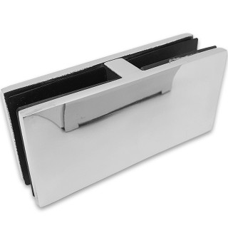 Крепление стекла FKK-200, 95х45 мм стекло-стекло 180°, нержавейка/полированный