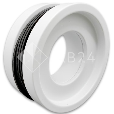 Ручка купе FDR-12, нержавейка/белый