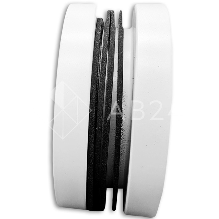 Ручка купе FDR-12, нержавейка/белый