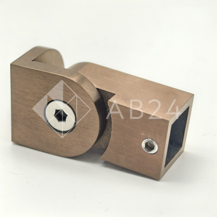 Крепление трубы FDC-51-DEF с дефектом 15х15 к стене 0°-180°, нержавейка/медь