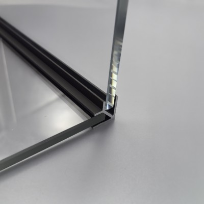 Угловой опорный профиль 90° FDPA-57.3 для стекла 8 мм, 19х19х12,5х1,75 мм, длина 3 м, алюминий/полированный