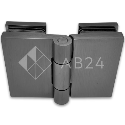 Петля Майя FDP-173 стекло-стекло 135°, латунь/оружейная сталь