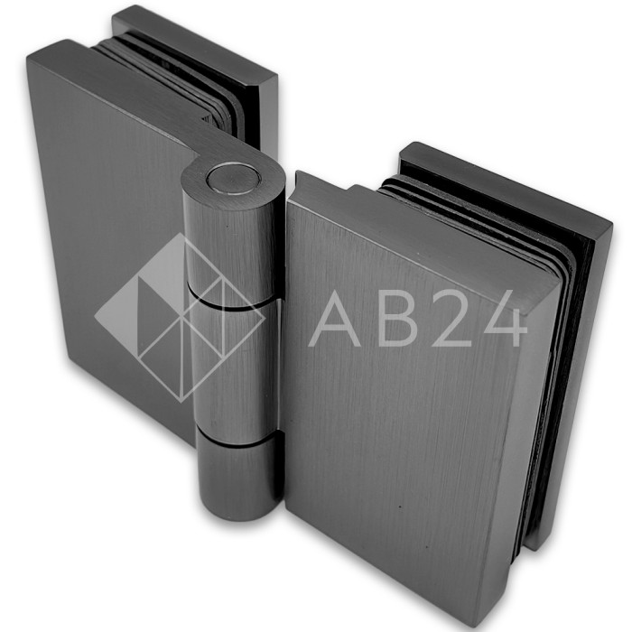 Петля Майя FDP-173 стекло-стекло 135°, латунь/оружейная сталь