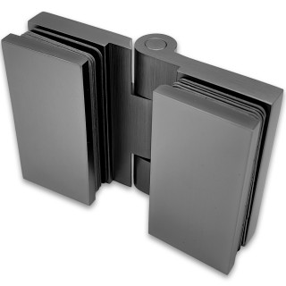 Петля Майя FDP-173 стекло-стекло 135°, латунь/оружейная сталь