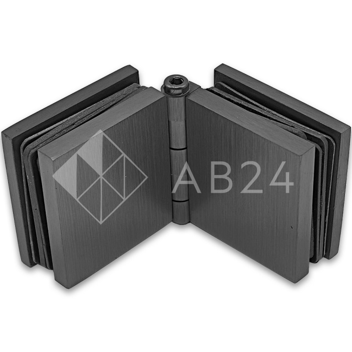 Коннектор для стекла Пегас FDK-101, 45х45 мм стекло-стекло 0°-180°, латунь/оружейная сталь