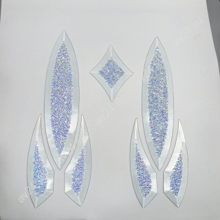 Бевелс AV166 дихроичный (7 элементов) 112 х 645 мм бриллиант