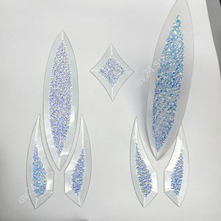 Бевелс AV166 дихроичный (7 элементов) 112 х 645 мм бриллиант